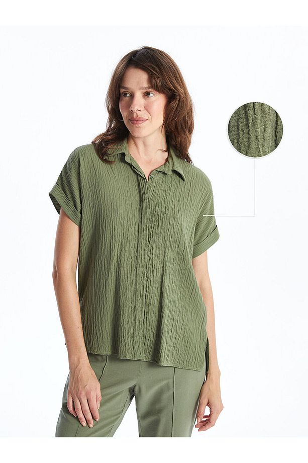 Lcw Dokulu Oversize Kadın Gömlek - 1