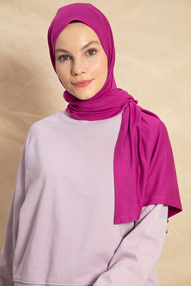 Combed Cotton Fuchsia Shawl