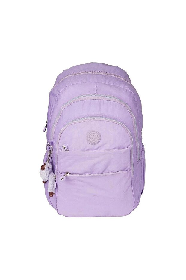 Kırınkıl Water Repellent Fabric 5 Compartment School Backpack with Accessories RLX1625-Purple