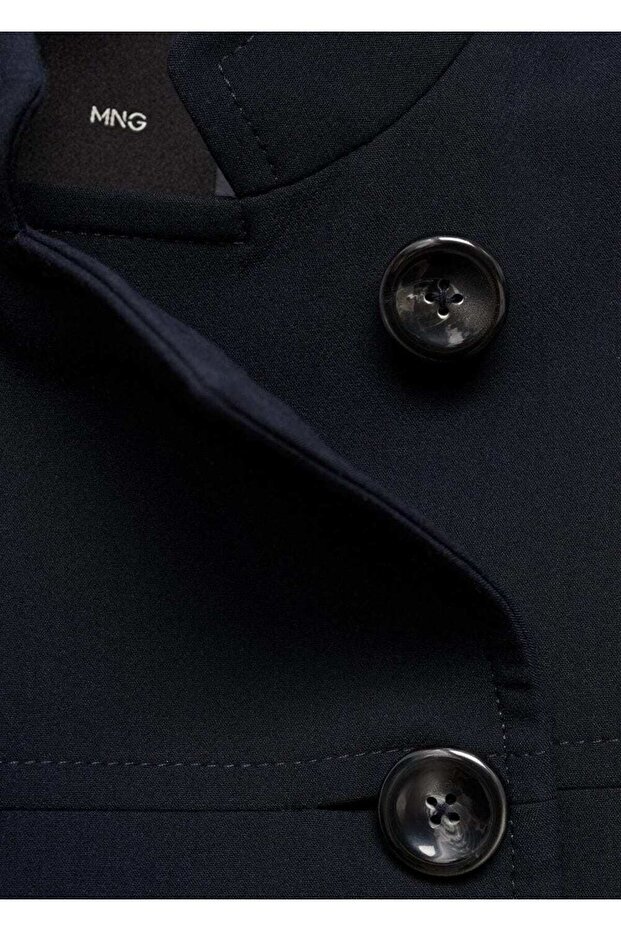 Kruvaze Cropped Ceket - 5