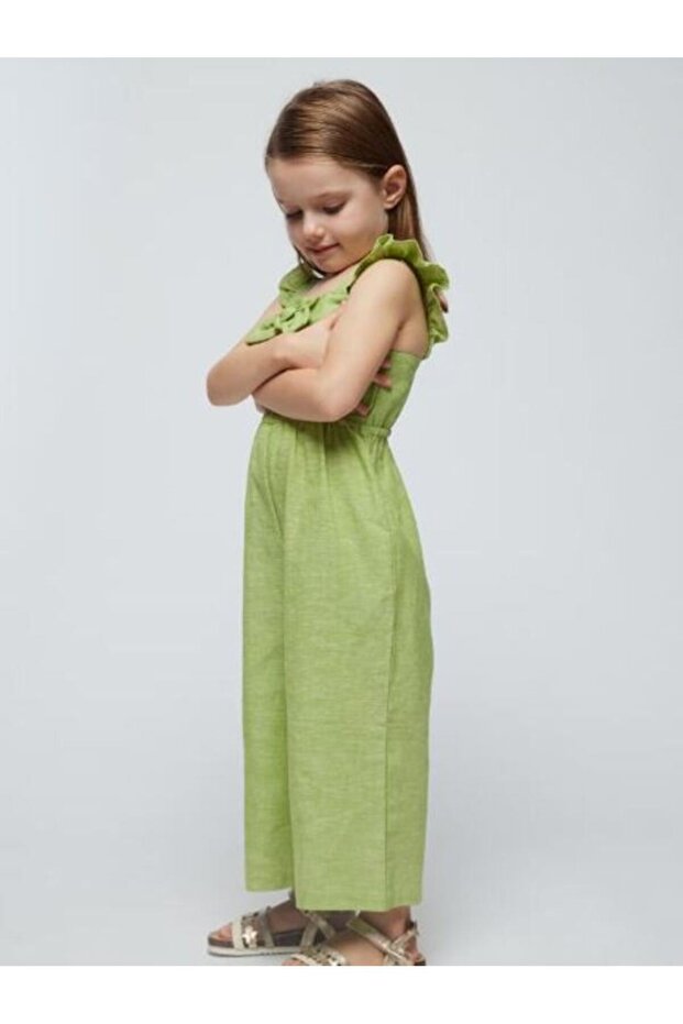 Linen Girl's Jumpsuit - Model 3859