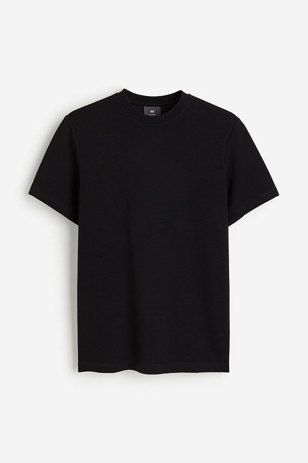 Regular Fit Ribanalı Tişört - 1