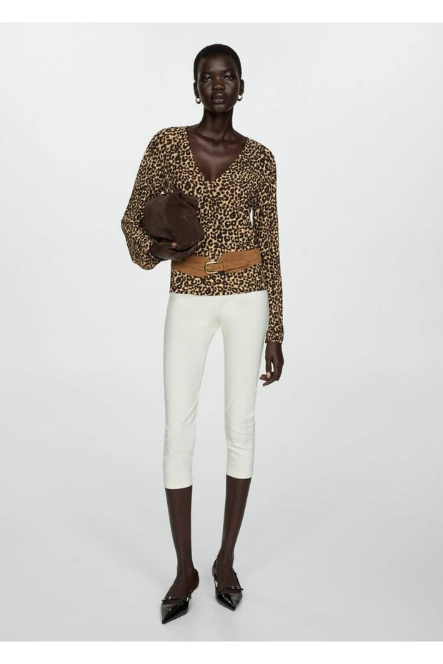 Hayvan desenli bluz - 2