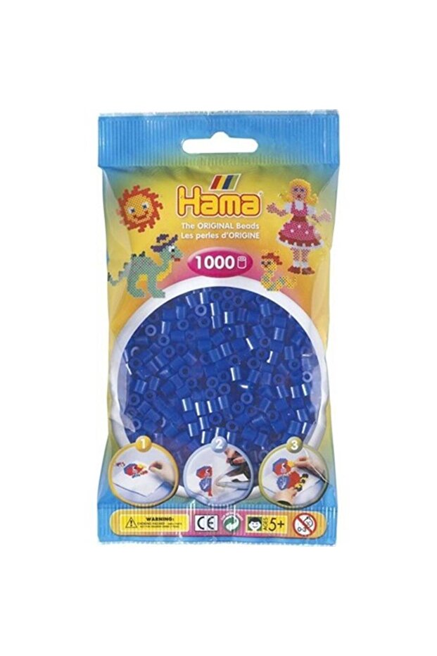 Midi Beads 1,000 Pieces - Neon Blue