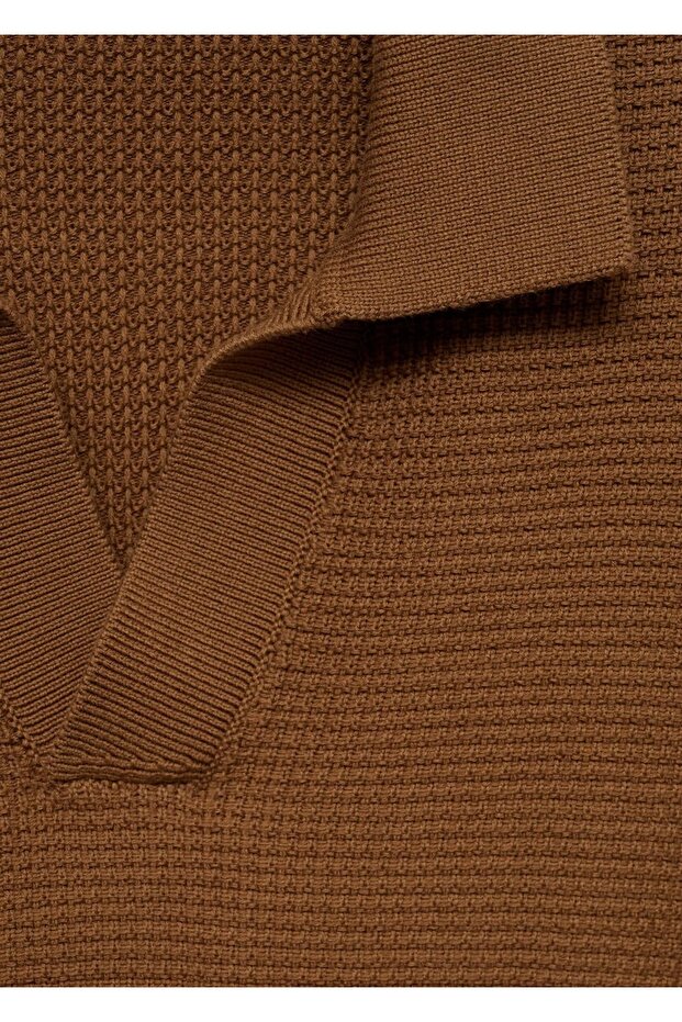 Pamuklu Orta Kalınlıkta Triko Polo Gömlek - 7