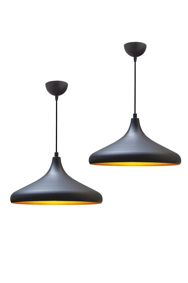 Champion Siyah Ikili Avize Sarkıt Retro Rustik Lamba Mutfak Salon Masa Üstü Lambalar Avizeler - 1