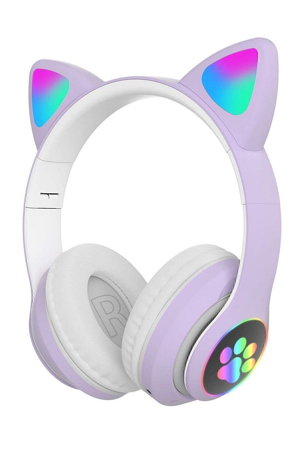 5.0 Vilya Kedi Kulağı Detaylı Bluetooth Kablosuz Kulaklık Çocuk Oyuncu Yok Yok Yok 2 Yıl Yok Mor - 2