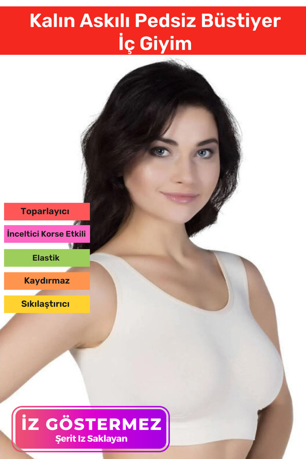Special Production Non-Pad Comfortable Daily Sports Firming Thick Strap Seamless Bustier