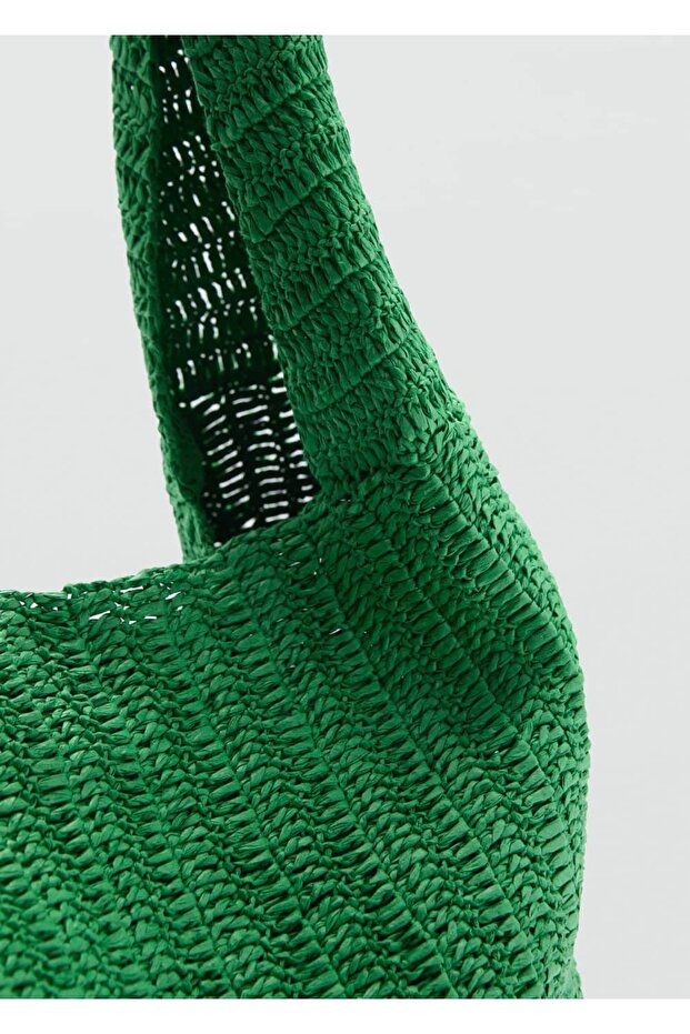 Doğal elyaf shopper çanta - 7