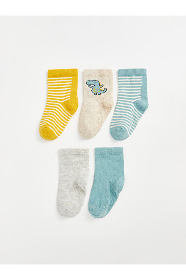 Lcw Baby Striped Baby Boy Socks 5-Piece (W4)