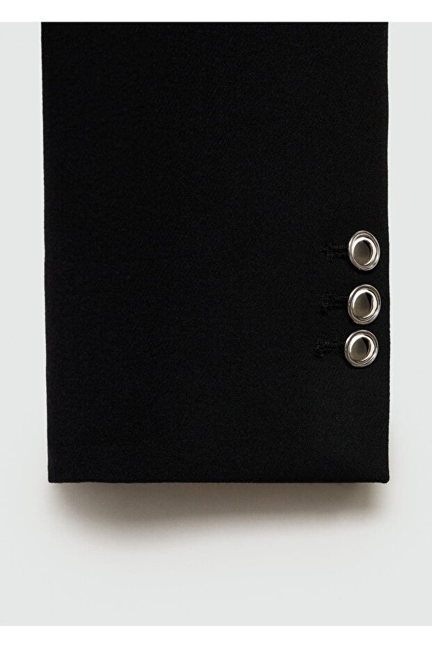 Düğmeli cropped ceket - 5