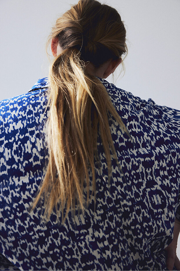 Katlı Gömlek Elbise - 4