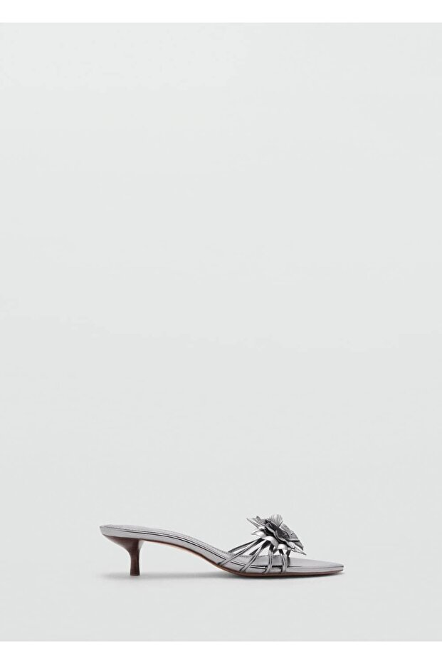 Çiçekli topuklu sandalet - 3