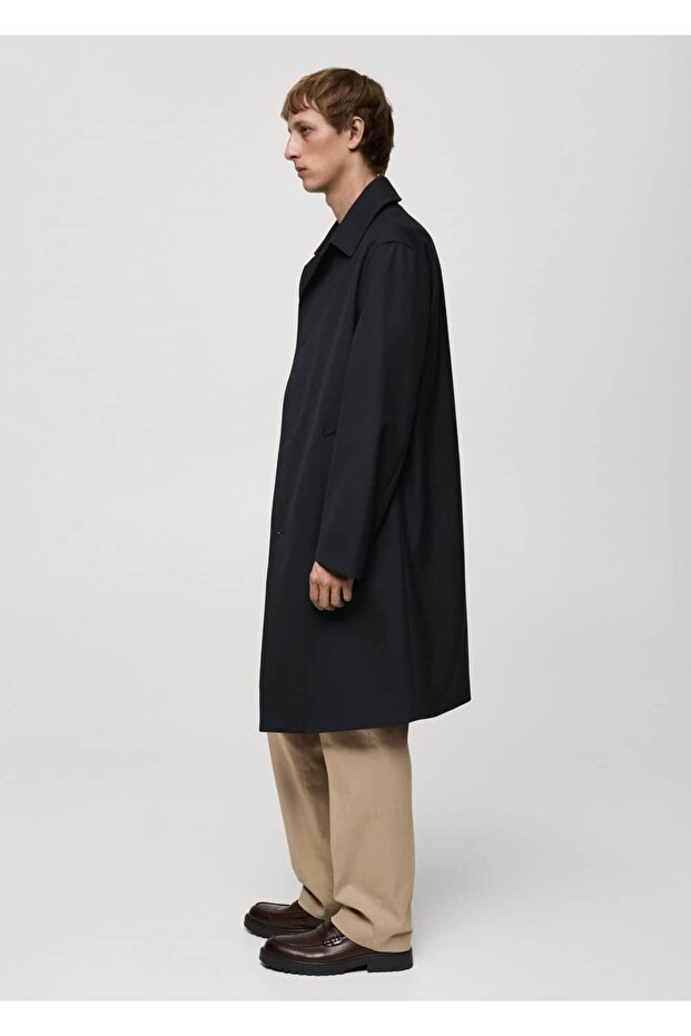 Oversize comfort streç trençkot - 7