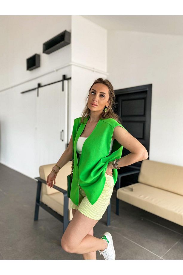 Yeşil Pötükare Şort - 2