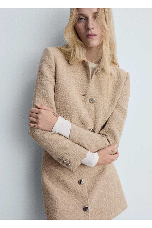 Düğme Detaylı Mini Etek - 7