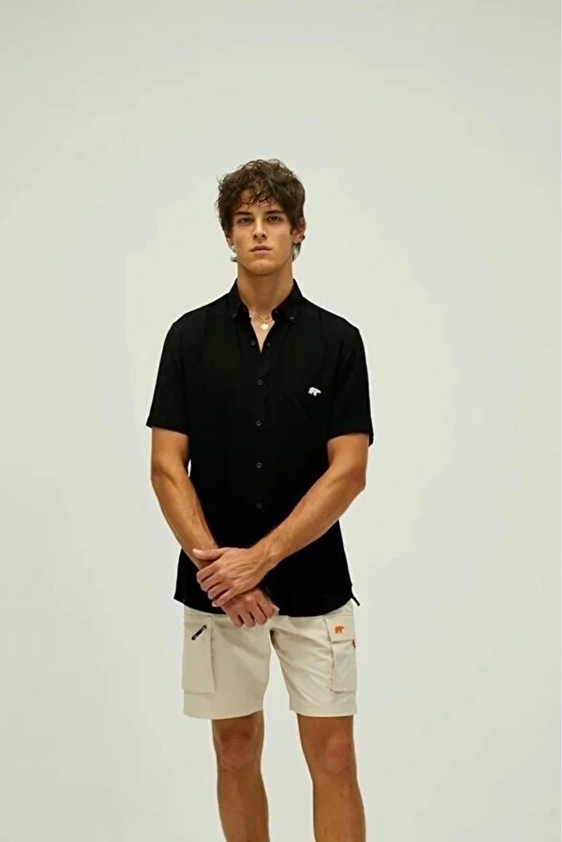 Frank Erkek Gomlek - Siyah - 4