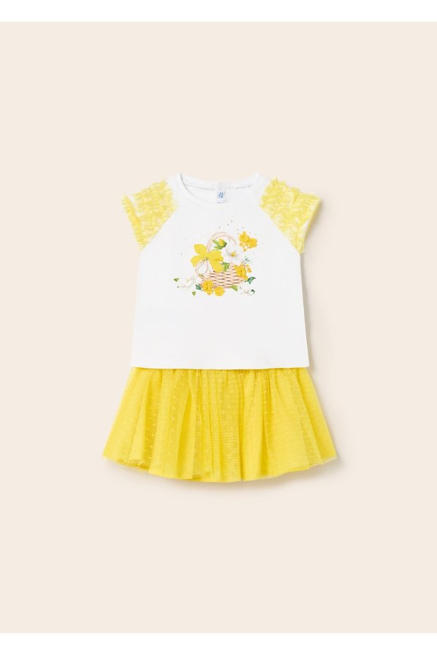 Baby Girl Summer T-Shirt Tulle Skirt Set of 2 1978