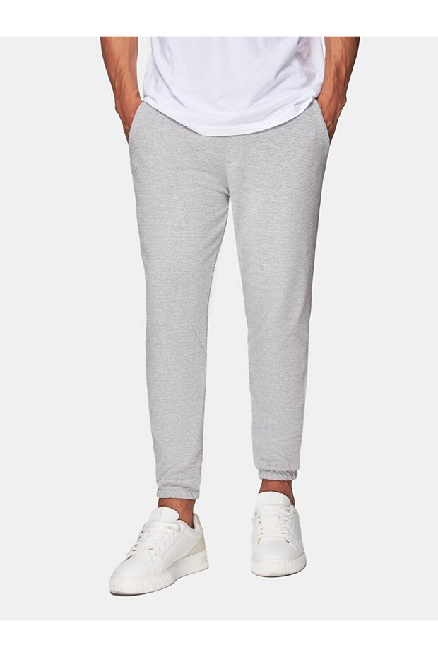 Düz Jogger Gri Eşofman - 2
