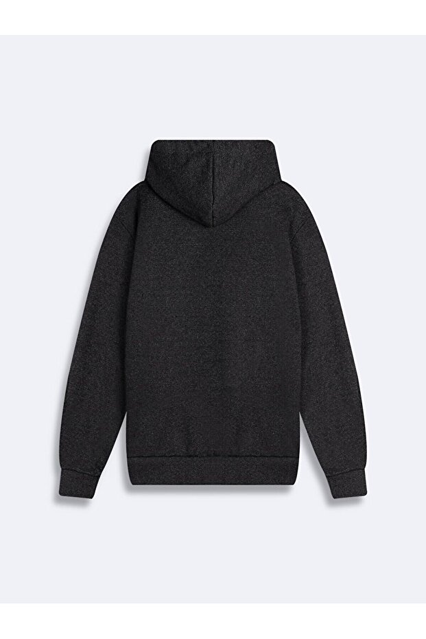 Kapüşonlu Regular Antrasit Sweatshırt - 2