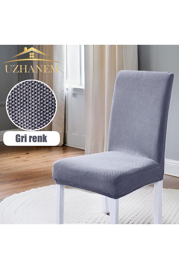 Sandalye Örtüsü Sandalye Kılıfı Bal Peteği Desen Tüylenme Yapmaz 1adet - 1