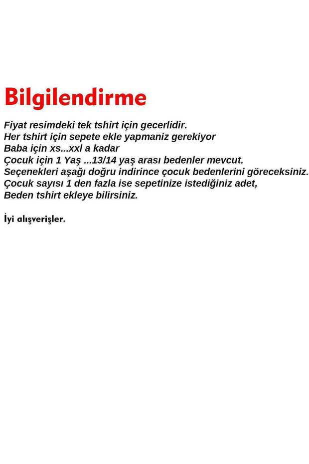 Baba Oğul Kız Copy Paste Zıbın Tshirt(TEK ÜRÜN FİYATIDIR KOMBİN YAPMAK IÇİN 2 ADET SEPETE EKLEYİNİZ) - 2