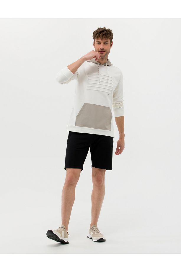 Siyah Slim Fit Örme Şort 50262649-VR046 - 1