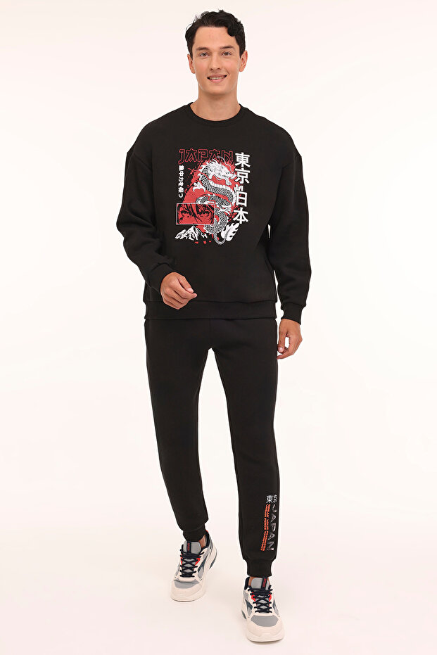 ML YUMA 16UZD102 4PR Siyah Erkek Sweatshirt - 3