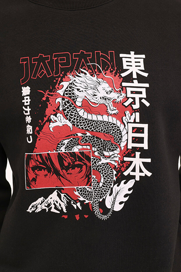 ML YUMA 16UZD102 4PR Siyah Erkek Sweatshirt - 4