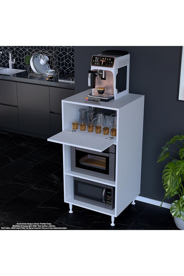 SİLVA 59,6 x 119,2 x 56 cm Tek Kapaklı Ankastre Fırın ve Mutfak Dolabı - 1