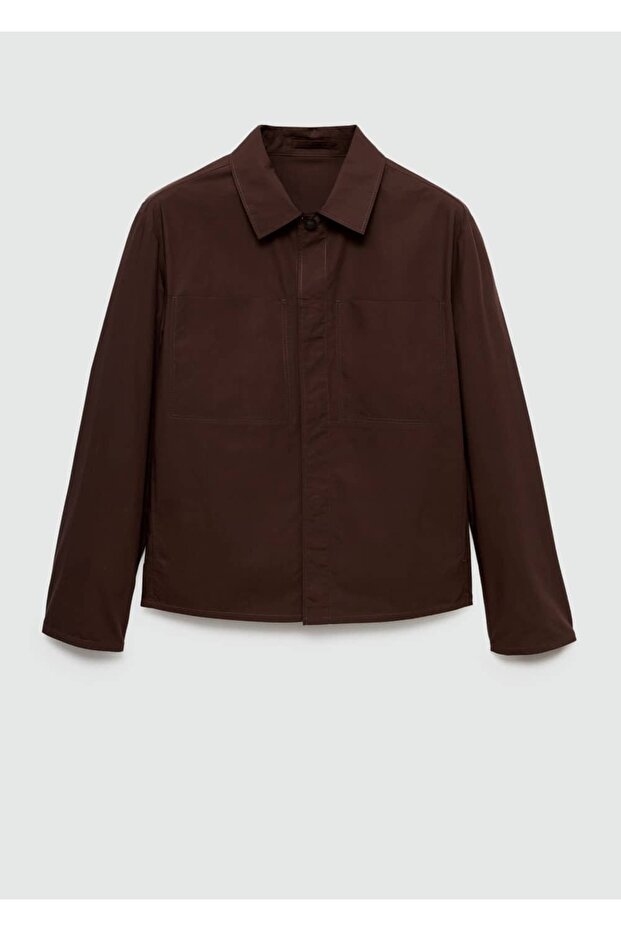 %100 pamuklu, cepli ceket - 3