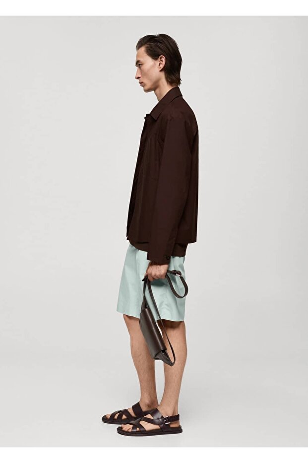 %100 pamuklu, cepli ceket - 6