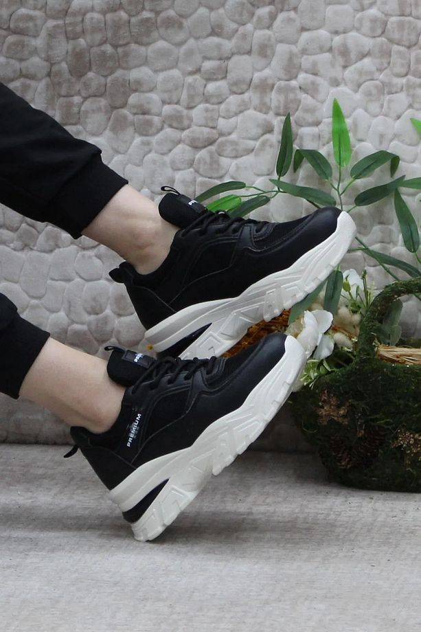 M.p 241-1663 Poli Hafif Taban Bağcıklı Kadın Sneaker SİYAH - 7