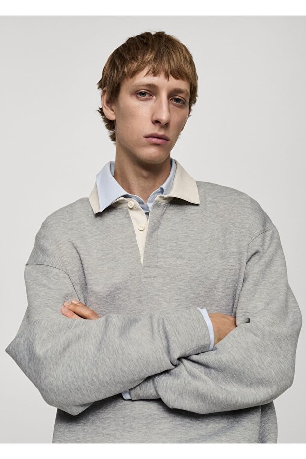 Rahat kesim polo sweatshirt - 7