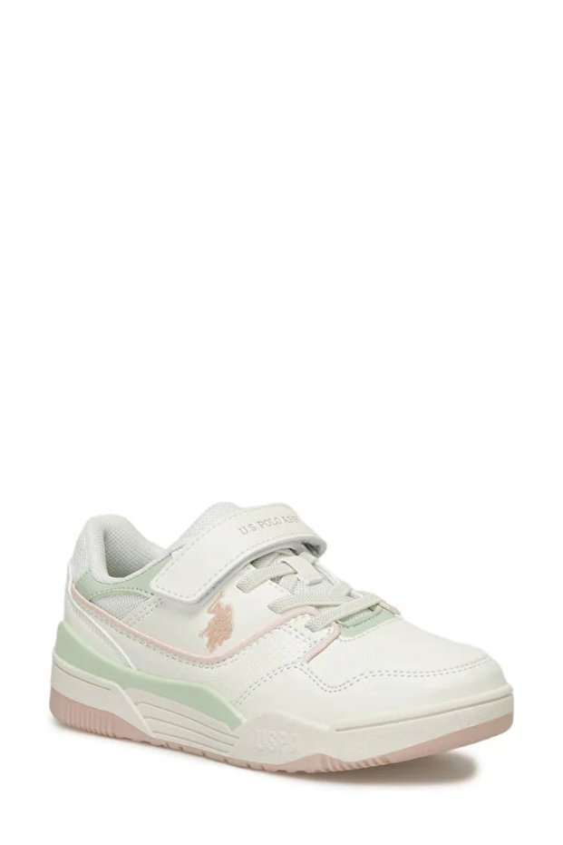 US Polo AssnMartell Jr 4 fx Velcro Kids Sneakers BEIGE