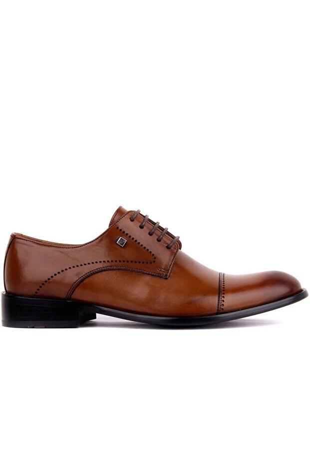 Neolit Bağcıklı Hakiki Deri Erkek Klasik Ayakkabı 5045 TABA - 3