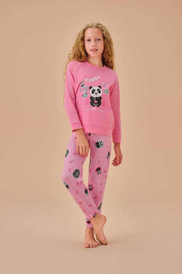 Panda Çocuk Pijama Takımı - 1