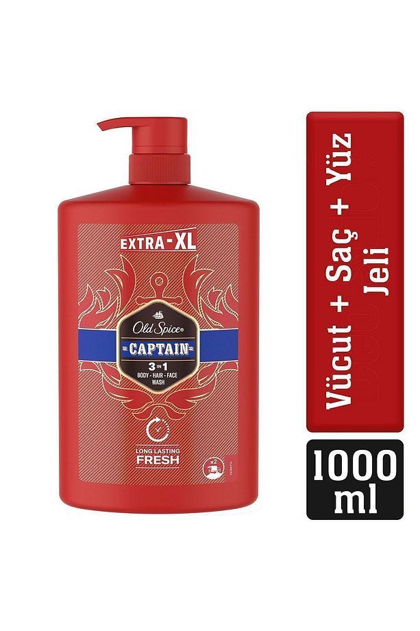 Captain Erkekler İçin Duş Jeli ve Şampuan 1000 ml Ekstra-XL - 1
