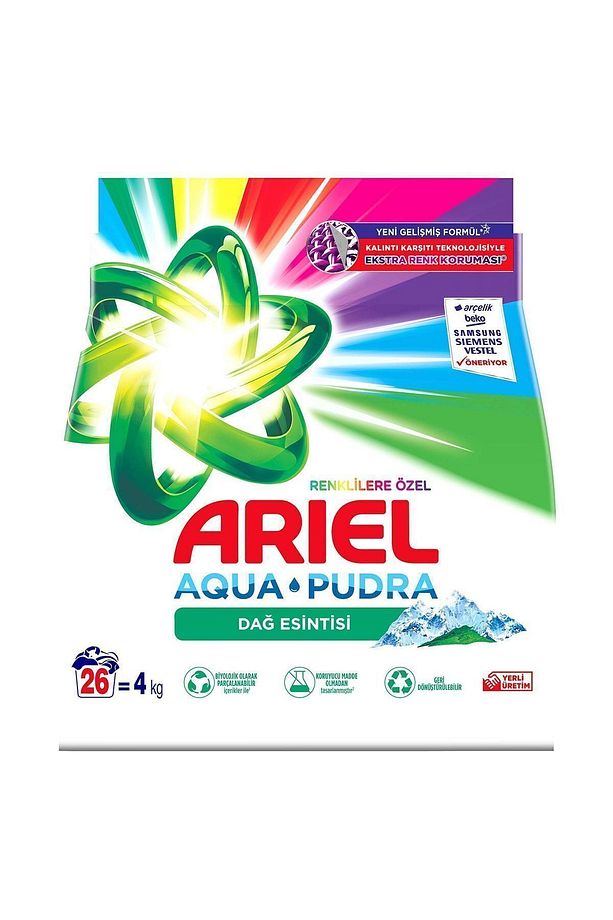 Dağ Esintisi Renklilere Özel 4 Kg Aquapudra Toz Çamaşır Deterjanı - 2