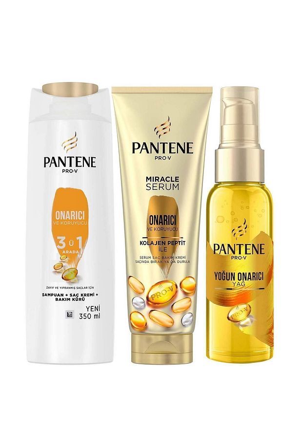 Onarıcı ve Koruyucu Şampuan 350 ml + Yoğun Yağ 100 ml + Saç Bak Kremi 200 ml - 2