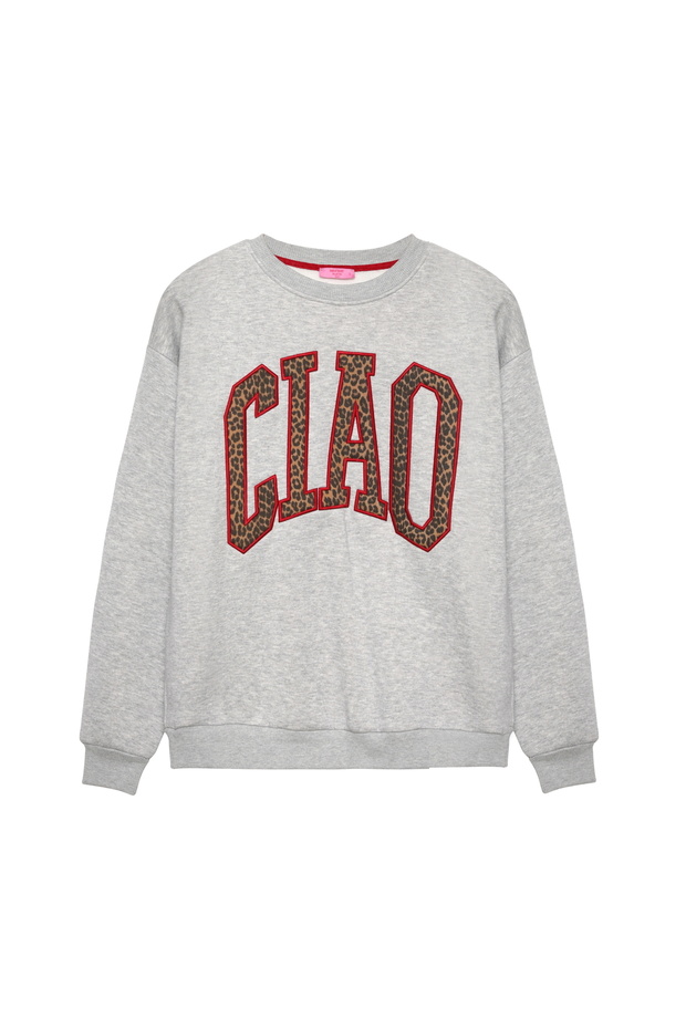 Leopard Print Detailed Sweatshirt Grimelange