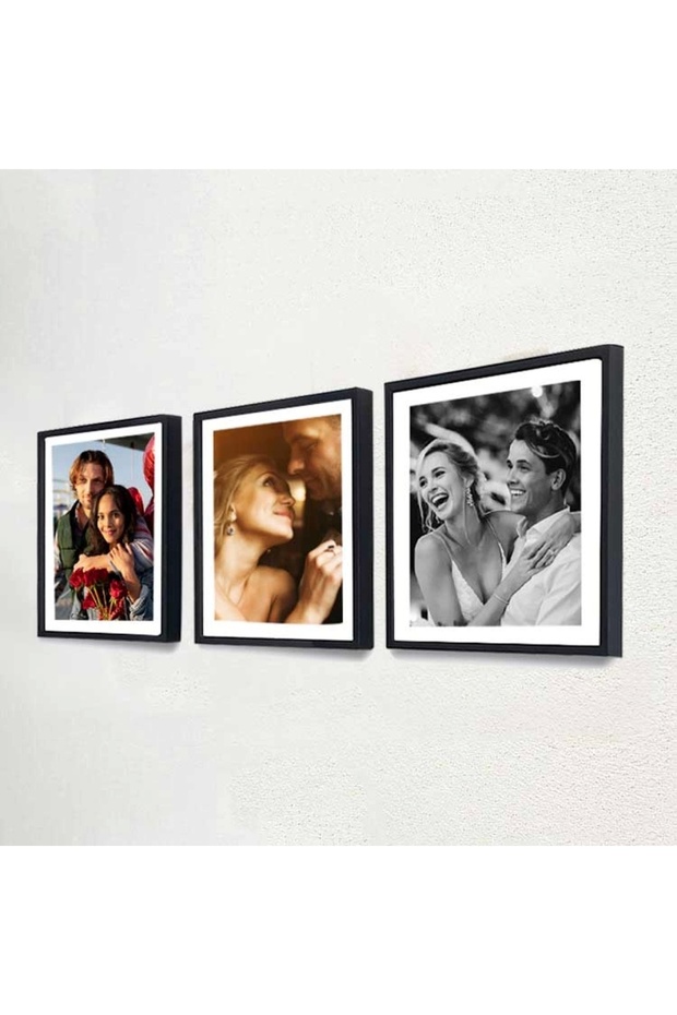 إطار مربع أسود - 3 قطع - 1