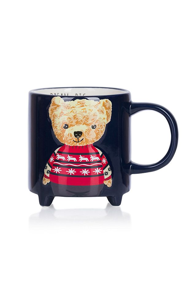LCW HOME Koyu Yeşil Ayıcık Teddy Baskılı Seramik Kupa 490 Ml - 5