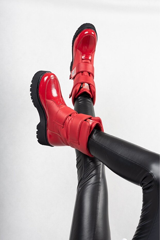 Miah Kırmızı Rugan Kar Bot - 3