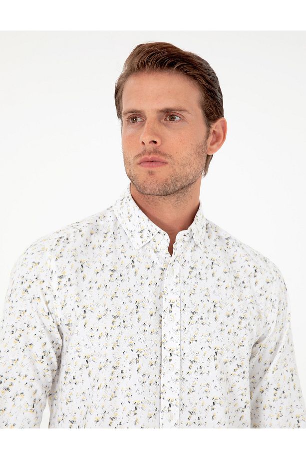 Gri Slim Fit Uzun Kollu Gömlek 50298182-VR024 - 2
