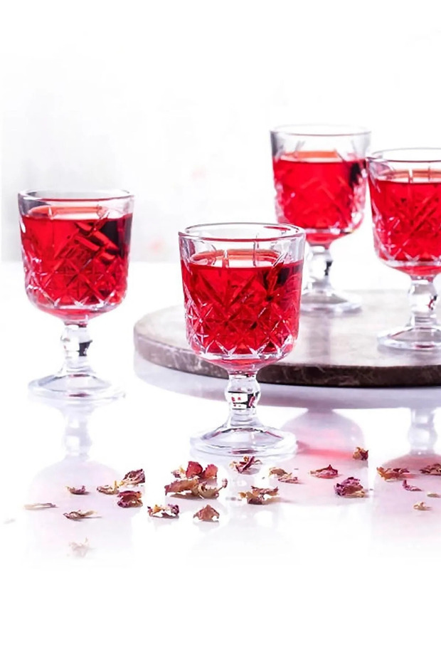 Pasabahce 12 Pieces Timeless Liquor/Shot Glass/Coffee Side Cup - Mini Goblet with Foot Liquor-51718