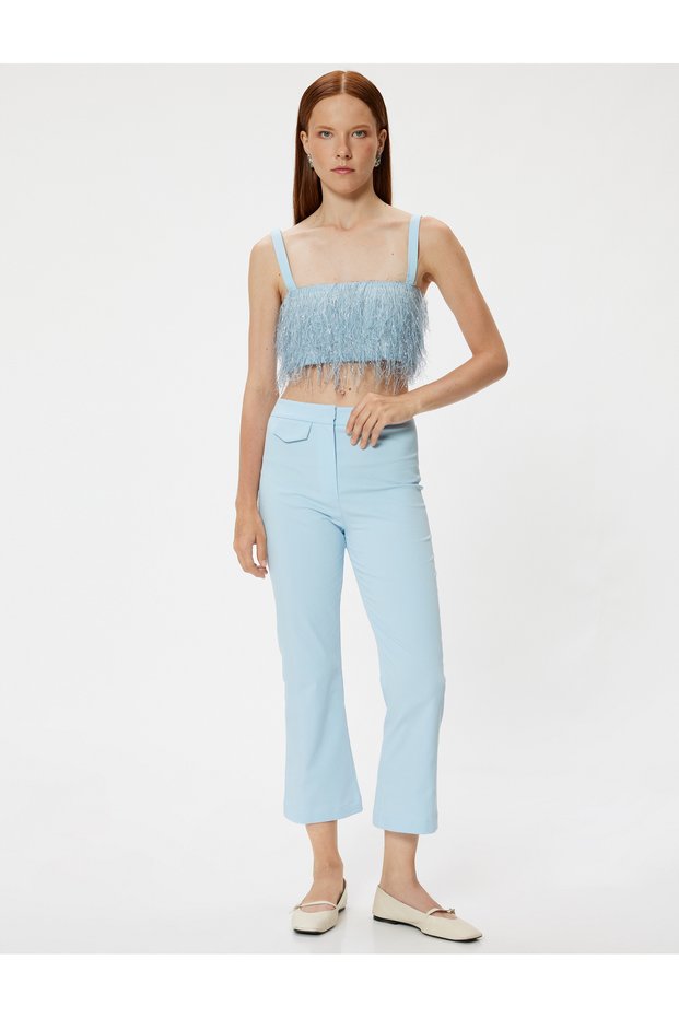 X Tuba Unusal - Short Flare Leg Trousers