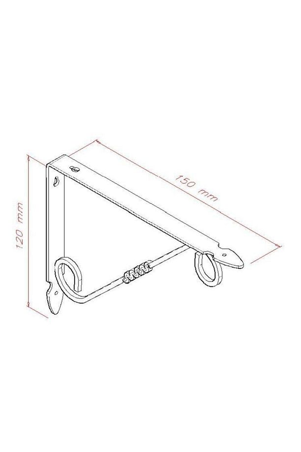 Ferforje Raf Altı Konsol 12x15 Beyaz (2 ADET) - 4