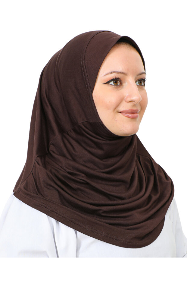Ready to Wear Turban Soft Headscarf Shawl - Brown