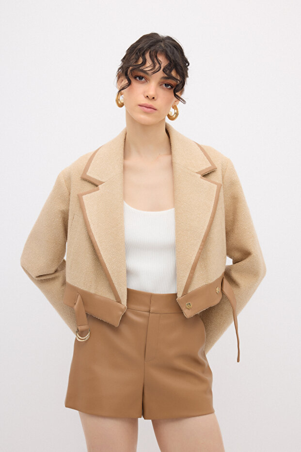 Deri Garnili Ceket - 8